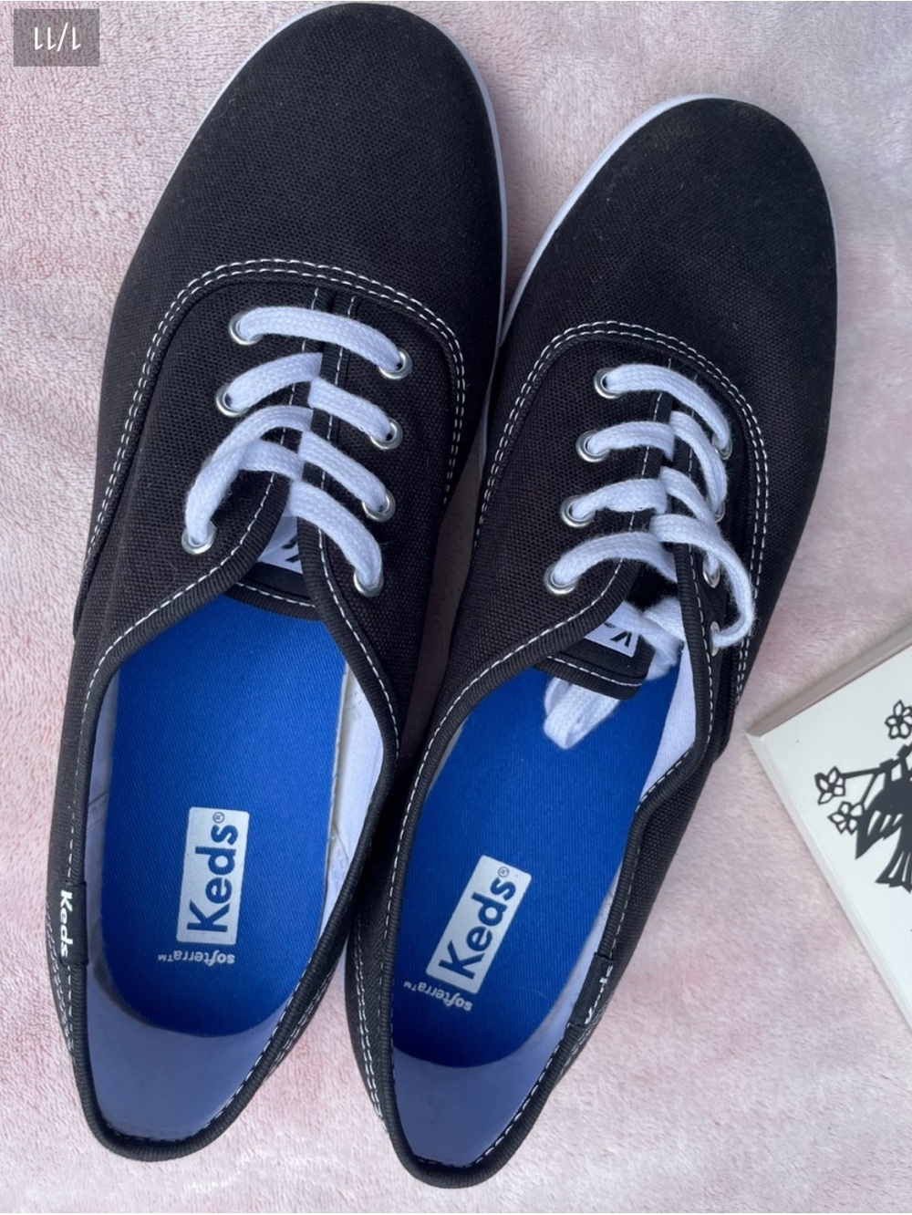 Keds Champion Originals Black Canvas Sneakers - Women's 8W (Like New)